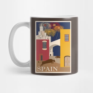 Vintage Travel To Spain Ad Mug